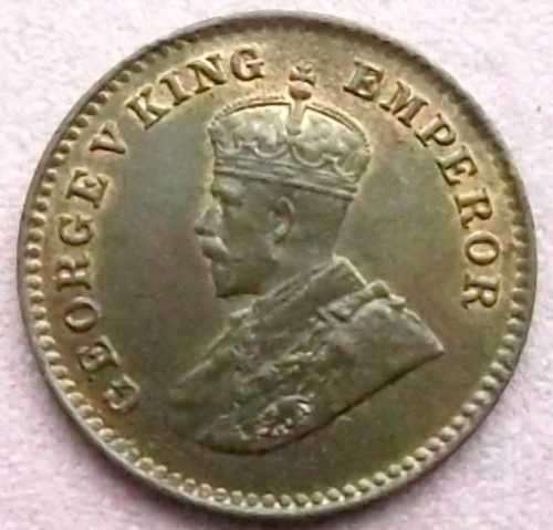 RARE 1924 BRITISH INDIA  1/12 ANNA AU/UNC