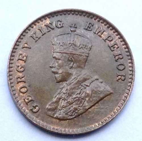 RARE 1928 BRITISH INDIA  1/12 ANNA AU/UNC