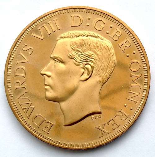 1937 South Africa Edward VIII Fantasy Crown in Capsule.