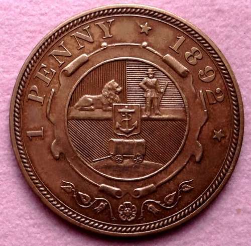 1892 ZAR PENNY GOOD COIN, JUDGE THE CONDITION YOURSELF