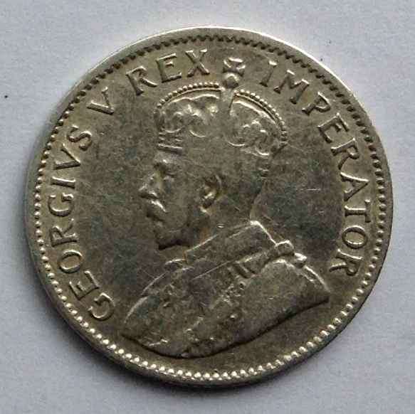 1923 Silver S.A. Union 3 Pence