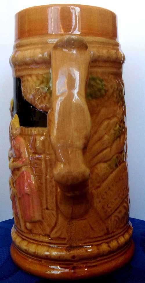 Large Brown Ceramic Stoneware Tankard