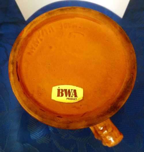 Large Brown Ceramic Stoneware Tankard