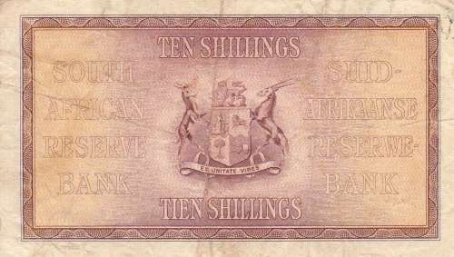 Ten Shillings Postmus 6 April 1944 Fair Condition