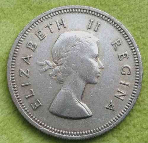 S A UNION 1958 SILVER 2 SHILLING COIN