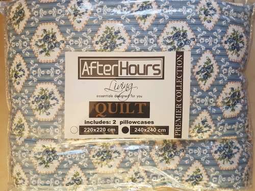 After Hours Quilt (240x240cm) with 2 pillowcases