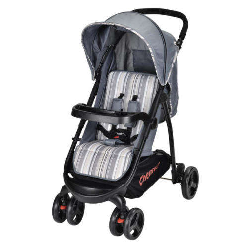 Chelino 4 Wheeler Quadro Stroller black stripe