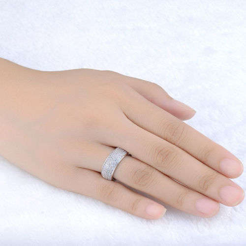 (R1600.00) ***ELEGANT*** WOMAN ROUND CUT SAPPHIRE 925 (STAMPED) SILVER RING SIZE 8 (SA Q)