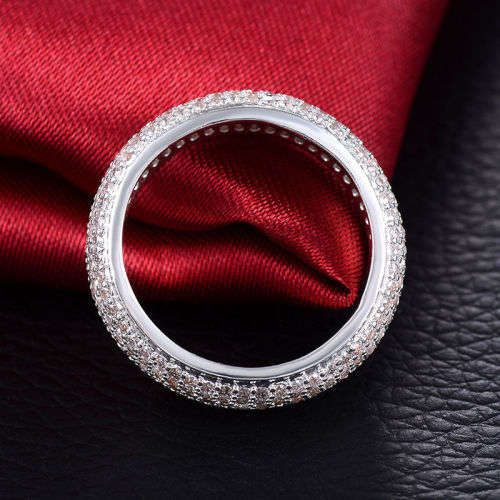 (R1600.00) ***ELEGANT*** WOMAN ROUND CUT SAPPHIRE 925 (STAMPED) SILVER RING SIZE 8 (SA Q)