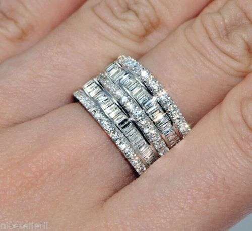 *****WOW!!!!***** WHITE SAPPHIRE 2.55ct & ZIRCON WOMAN RING SIZE 7(O)/ 8(Q)/ 9(R)