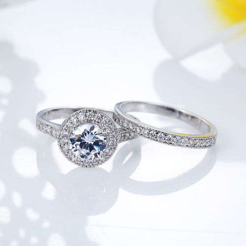 *****ELEGANT & BEAUTIFUL***** SAPPHIRE 2.55ct & ZIRCON OVAL 2pc 925 (STAMPED) SILVER RING SIZE 8(Q)