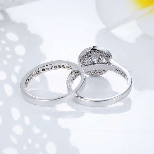 *****ELEGANT & BEAUTIFUL***** SAPPHIRE 2.55ct & ZIRCON OVAL 2pc 925 (STAMPED) SILVER RING SIZE 8(Q)