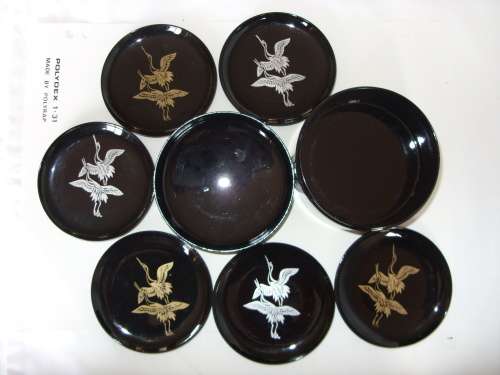 Japanese Airline Aizu lacquerware coasters