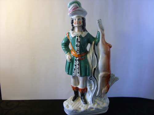 Staffordshire 'Flatback' Hunter Figurine circa 1850's!
