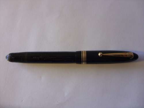 Swan Mabie Todd leverless black & gold fountain pen circa 1930's