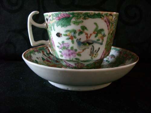 Vintage Chinese teacup & saucer