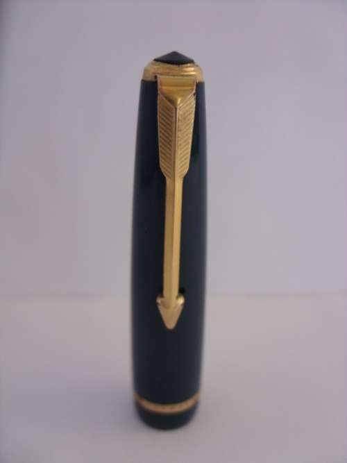 RARE Green colour Parker fountain pen : Slimfold with 14 ct gold nib - WOW!!
