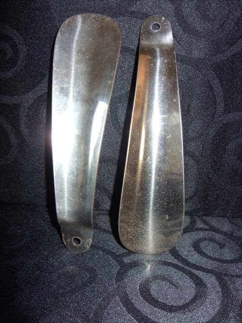 Vintage metal shoe horns x 2