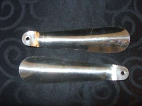 Vintage metal shoe horns x 2