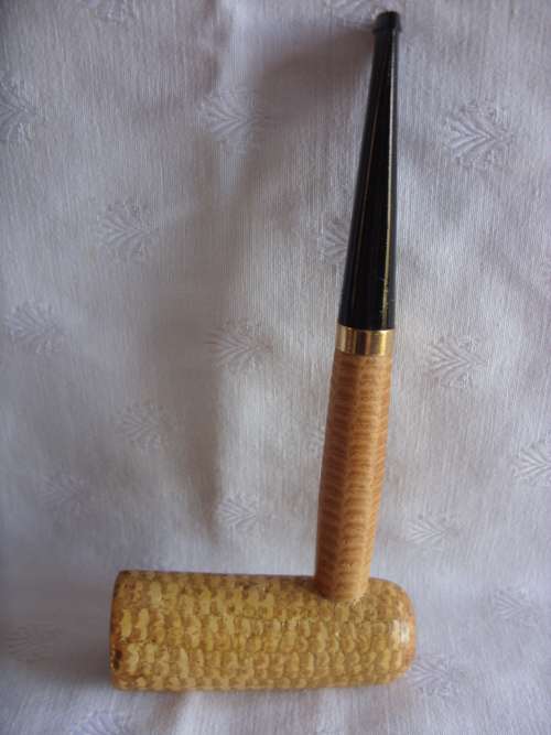 Meerschaum Missouri genuine corn cob & wood pipe (large) - 'Popeye the sailor'