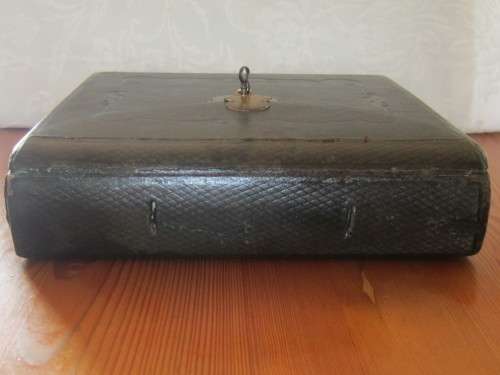 Vintage Writing Slope in leather and wood - postage included