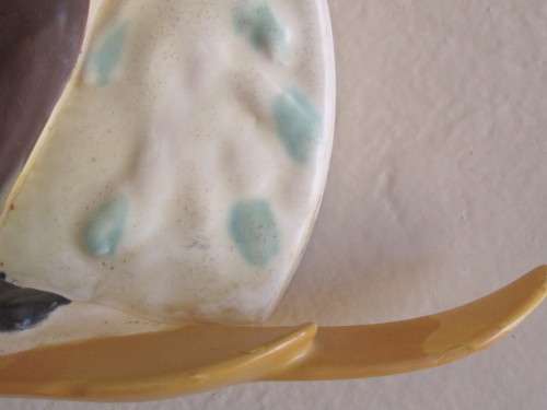 SALE!! Stunning ceramic Retro wall plaque of a skier in 3-D