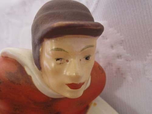 SALE!! Stunning ceramic Retro wall plaque of a skier in 3-D