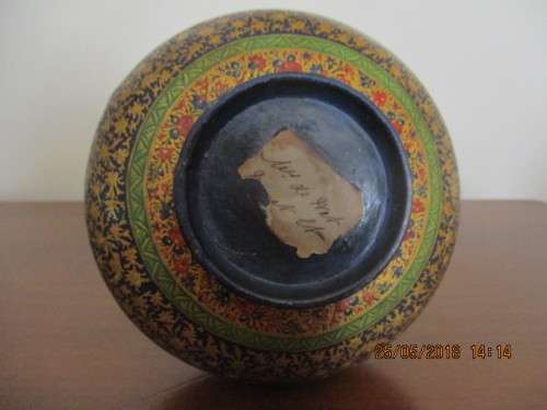 Chinese Paper Mache Vase - 26,5 cm high - circa 1920 - WOW!!!