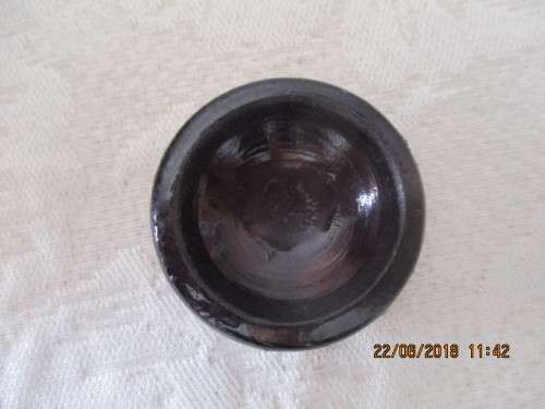 Chinese cloisonne egg - lidded trinket box on stand - 83 mm high