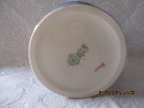 Royal Doulton Jug - glazed over handpainted fruit - 193 mm high