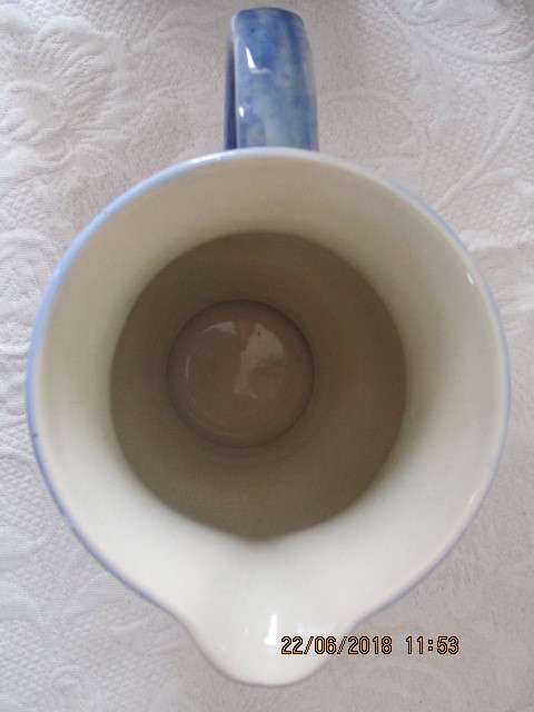 Royal Doulton Jug - glazed over handpainted fruit - 193 mm high