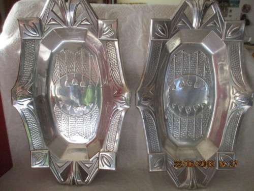 Job lot of 8 x items - WMF plated silver dishes, hallmarked silver souvenir spoons etc.