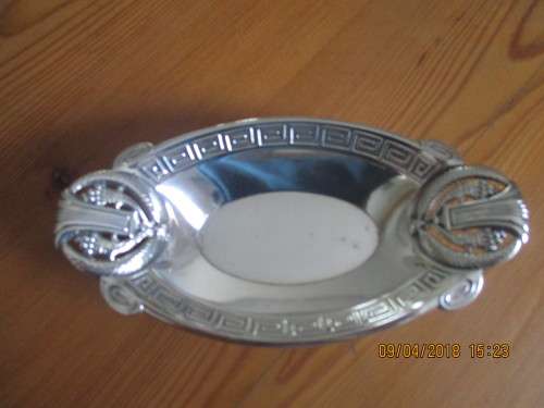 Job lot of 8 x items - WMF plated silver dishes, hallmarked silver souvenir spoons etc.