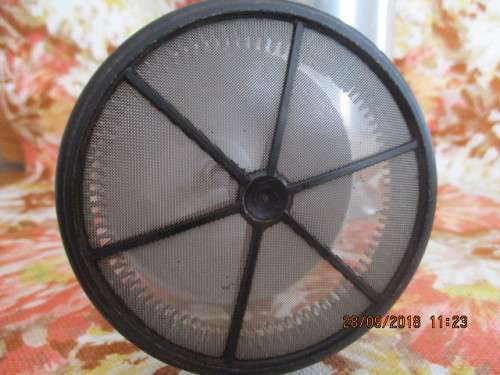 Pewter coffee plunger (coffeetiere) with wicker handle made by Nick Munro in England - 29 cm high