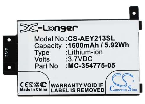 Ebook, eReader Battery   CS-AEY213SL for AMAZON Kindle Paperwhite 2013 etc.