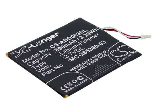 Ebook, eReader Battery  CS-ABD063SL  for  AMAZON Kindle 7  etc