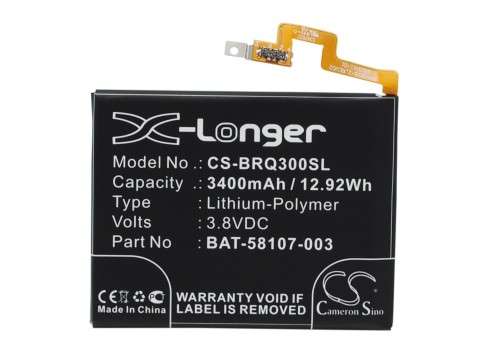 Mobile, SmartPhone Battery  CS-BRQ300SL  for BLACKBERRY Passport etc.