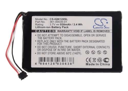GPS, Navigator Battery CS-IQN120SL for Garmin Nuvi 1200 etc.