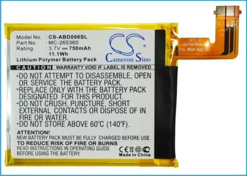 Ebook, eReader Battery CS-ABD006SL for AMAZON D01100 etc.