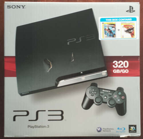 Boxed 320GB Slimline PS3 Console + Original Controller