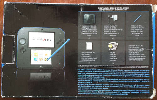 Boxed Black and Blue 2DS Console + Charger + Free Game