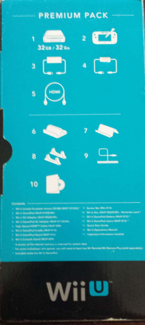 Boxed Black Wii U Console Premium 32GB + 2 Games