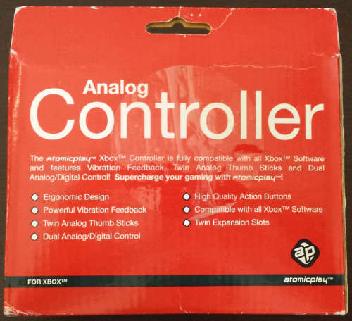 Boxed Black Atomic Play Xbox Controller (Retro)