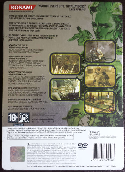 Metal Gear Solid 3 Snake Eater (Limited Edition) - PS2 (Steelbook)