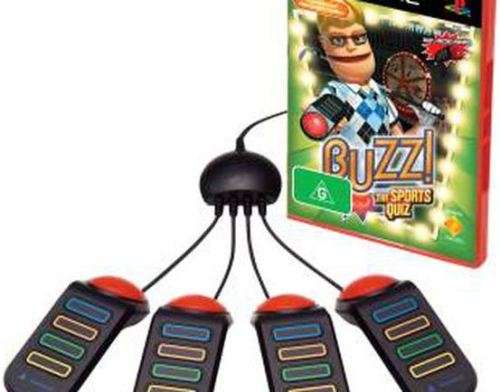 Buzz The Sports Quiz + Buzzers (Set of 4)