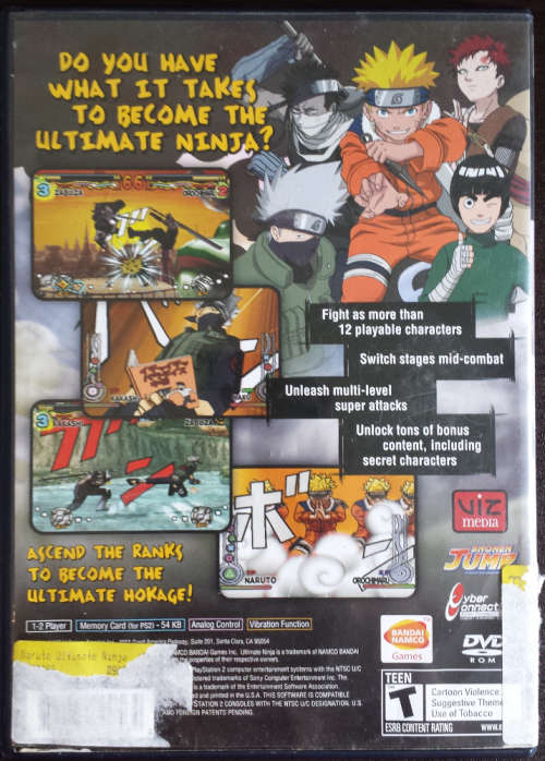 Naruto Ultimate Ninja - PS2 (NTSC)