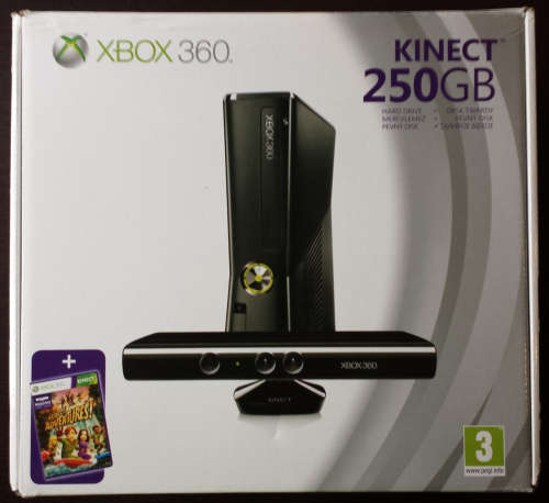 Boxed Matte Black Xbox 360 S Console 250GB + Original Controller