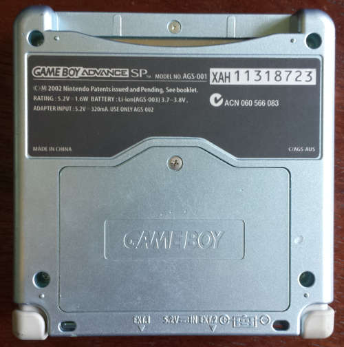 Silver Game Boy Advance SP (Spares/Repairs)