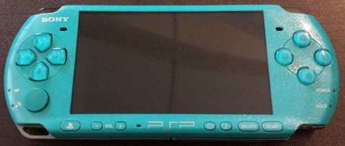Boxed Vibrant Blue PSP 3004 Console, Charger, Case + memory card