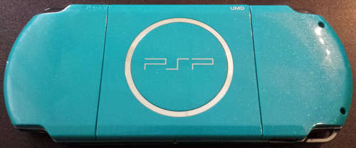 Boxed Vibrant Blue PSP 3004 Console, Charger, Case + memory card